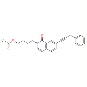 658083-11-5  1(2H)-Isoquinolinone, 2-[4-(acetyloxy)butyl]-7-(3-phenyl-1-propynyl)-