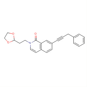 658083-12-6  1(2H)-Isoquinolinone,2-[2-(1,3-dioxolan-2-yl)ethyl]-7-(3-phenyl-1-propynyl)-