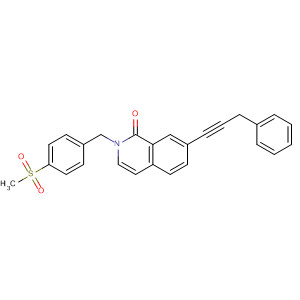 658083-14-8  1(2H)-Isoquinolinone,2-[[4-(methylsulfonyl)phenyl]methyl]-7-(3-phenyl-1-propynyl)-