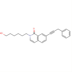 658083-28-4  1(2H)-Isoquinolinone, 2-(6-hydroxyhexyl)-7-(3-phenyl-1-propynyl)- 658083-28-4  1(2H)-Isoquinolinone, 2-(6-hydroxyhexyl)-7-(3-phenyl-1-propynyl)-
