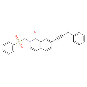 658083-29-5  1(2H)-Isoquinolinone, 7-(3-phenyl-1-propynyl)-2-[(phenylsulfonyl)methyl]-