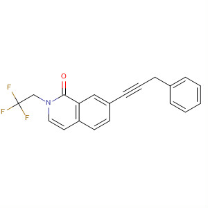 658083-33-1  1(2H)-Isoquinolinone, 7-(3-phenyl-1-propynyl)-2-(2,2,2-trifluoroethyl)- 658083-33-1  1(2H)-Isoquinolinone, 7-(3-phenyl-1-propynyl)-2-(2,2,2-trifluoroethyl)-