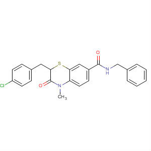 658680-12-7  2H-1,4-Benzothiazine-7-carboxamide,2-[(4-chlorophenyl)methyl]-3,4-dihydro-4-methyl-3-oxo-N-(phenylmethyl)-