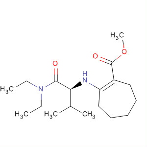 658688-26-7  1-Cycloheptene-1-carboxylic acid,2-[[(1S)-1-[(diethylamino)carbonyl]-2-methylpropyl]amino]-, methyl ester