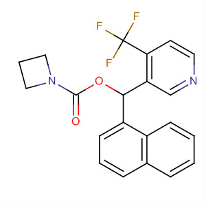 658694-98-5  1-Azetidinecarboxylic acid,1-naphthalenyl[4-(trifluoromethyl)-3-pyridinyl]methyl ester