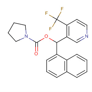 658694-99-6  1-Pyrrolidinecarboxylic acid,1-naphthalenyl[4-(trifluoromethyl)-3-pyridinyl]methyl ester