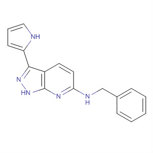 658696-31-2  1H-Pyrazolo[3,4-b]pyridin-6-amine, N-(phenylmethyl)-3-(1H-pyrrol-2-yl)-