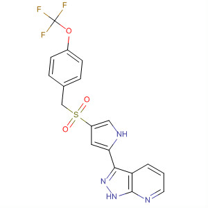 658696-69-6  1H-Pyrazolo[3,4-b]pyridine,3-[4-[[[4-(trifluoromethoxy)phenyl]methyl]sulfonyl]-1H-pyrrol-2-yl]-