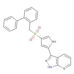 658696-73-2  1H-Pyrazolo[3,4-b]pyridine,3-[4-[([1,1'-biphenyl]-2-ylmethyl)sulfonyl]-1H-pyrrol-2-yl]-