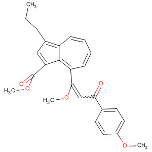 658701-28-1  1-Azulenecarboxylic acid,8-[1-methoxy-3-(4-methoxyphenyl)-3-oxo-1-propenyl]-3-propyl-, methylester