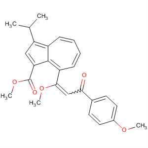 658701-29-2  1-Azulenecarboxylic acid,8-[1-methoxy-3-(4-methoxyphenyl)-3-oxo-1-propenyl]-3-(1-methylethyl)-,methyl ester