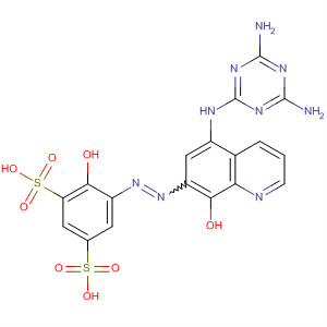 658706-69-5  1,3-Benzenedisulfonic acid,5-[[5-[(4,6-diamino-1,3,5-triazin-2-yl)amino]-8-hydroxy-7-quinolinyl]azo]-4-hydroxy-