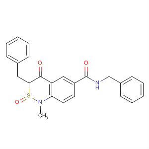 658709-45-6  1H-2,1-Benzothiazine-6-carboxamide,3,4-dihydro-1-methyl-4-oxo-N,3-bis(phenylmethyl)-, 2-oxide 658709-45-6  1H-2,1-Benzothiazine-6-carboxamide,3,4-dihydro-1-methyl-4-oxo-N,3-bis(phenylmethyl)-, 2-oxide