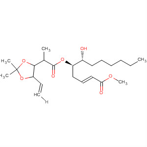 658713-50-9  1,3-Dioxolane-4-propanoic acid, 5-ethenyl-2,2-dimethyl-,(1R,2R)-2-hydroxy-1-[(2E)-4-methoxy-4-oxo-2-butenyl]octyl ester,(4S,5S)-