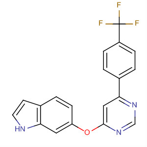 659729-30-3  1H-Indole, 6-[[6-[4-(trifluoromethyl)phenyl]-4-pyrimidinyl]oxy]-