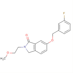 659737-42-5  1H-Isoindol-1-one,6-[(3-fluorophenyl)methoxy]-2,3-dihydro-2-(2-methoxyethyl)-