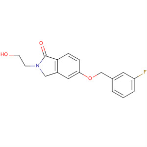 659737-67-4  1H-Isoindol-1-one,5-[(3-fluorophenyl)methoxy]-2,3-dihydro-2-(2-hydroxyethyl)-