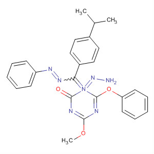 660399-43-9  1,3,5-Triazin-2(1H)-one, 4-methoxy-6-phenoxy-,[[4-(1-methylethyl)phenyl](phenylazo)methylene]hydrazone