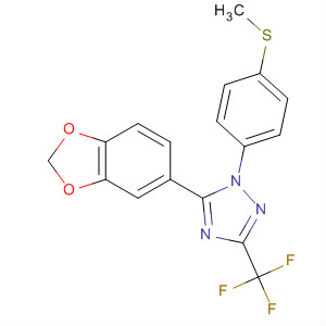 660400-56-6  1H-1,2,4-Triazole,5-(1,3-benzodioxol-5-yl)-1-[4-(methylthio)phenyl]-3-(trifluoromethyl)-
