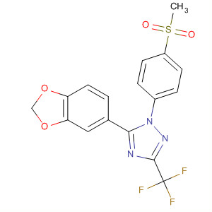 660400-74-8  1H-1,2,4-Triazole,5-(1,3-benzodioxol-5-yl)-1-[4-(methylsulfonyl)phenyl]-3-(trifluoromethyl)-