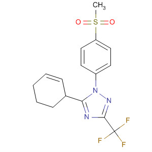 660401-44-5  1H-1,2,4-Triazole,5-(2-cyclohexen-1-yl)-1-[4-(methylsulfonyl)phenyl]-3-(trifluoromethyl)-