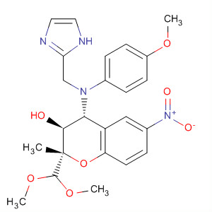 660404-74-0  2H-1-Benzopyran-3-ol,2-(dimethoxymethyl)-3,4-dihydro-4-[(1H-imidazol-2-ylmethyl)(4-methoxyphenyl)amino]-2-methyl-6-nitro-, (2S,3S,4R)-
