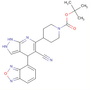 660405-21-0  1-Piperidinecarboxylic acid,4-[4-(2,1,3-benzoxadiazol-4-yl)-5-cyano-2,4-dihydro-1H-pyrazolo[3,4-b]pyridin-6-yl]-, 1,1-dimethylethyl ester