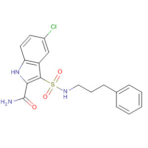660412-62-4  1H-Indole-2-carboxamide, 5-chloro-3-[[(3-phenylpropyl)amino]sulfonyl]-