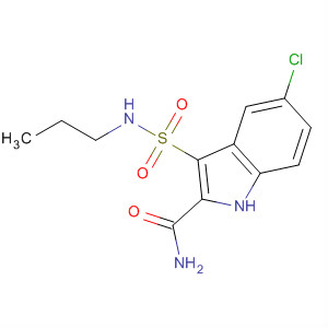 660412-64-6  1H-Indole-2-carboxamide, 5-chloro-3-[(propylamino)sulfonyl]-