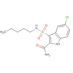 660412-66-8  1H-Indole-2-carboxamide, 5-chloro-3-[(pentylamino)sulfonyl]-