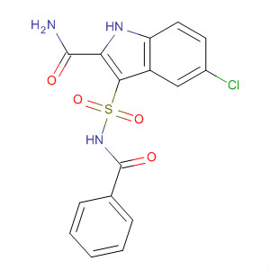 660412-89-5  1H-Indole-2-carboxamide, 3-[(benzoylamino)sulfonyl]-5-chloro-