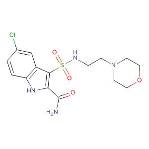660413-00-3  1H-Indole-2-carboxamide,5-chloro-3-[[[2-(4-morpholinyl)ethyl]amino]sulfonyl]-