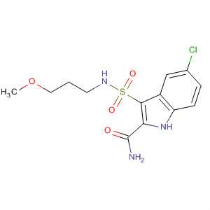 660413-01-4  1H-Indole-2-carboxamide,5-chloro-3-[[(2-methoxyethyl)methylamino]sulfonyl]-