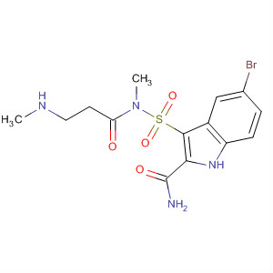 660413-03-6  1H-Indole-2-carboxamide,5-bromo-3-[[methyl[3-(methylamino)-1-oxopropyl]amino]sulfonyl]-