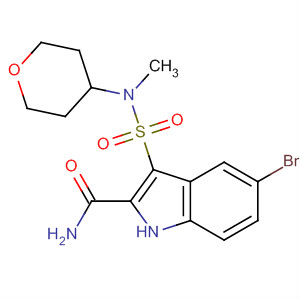 660413-09-2  1H-Indole-2-carboxamide,5-bromo-3-[[methyl(tetrahydro-2H-pyran-4-yl)amino]sulfonyl]-