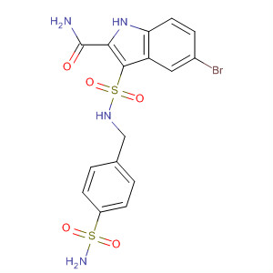 660413-11-6  1H-Indole-2-carboxamide,3-[[[[4-(aminosulfonyl)phenyl]methyl]amino]sulfonyl]-5-bromo-