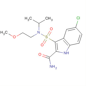 660413-12-7  1H-Indole-2-carboxamide,5-chloro-3-[[(2-methoxyethyl)(1-methylethyl)amino]sulfonyl]-