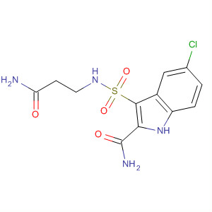 660413-21-8  1H-Indole-2-carboxamide,3-[[(2-amino-2-oxoethyl)methylamino]sulfonyl]-5-chloro-