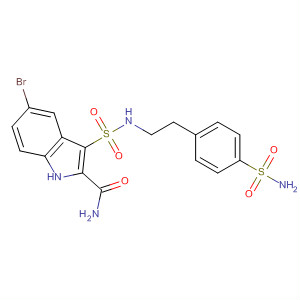 660413-23-0  1H-Indole-2-carboxamide,3-[[[2-[4-(aminosulfonyl)phenyl]ethyl]amino]sulfonyl]-5-bromo-