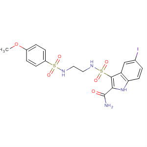 660413-33-2  1H-Indole-2-carboxamide,5-iodo-3-[[[2-[[(4-methoxyphenyl)sulfonyl]amino]ethyl]amino]sulfonyl]-