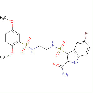 660413-59-2  1H-Indole-2-carboxamide,5-bromo-3-[[[2-[[(2,5-dimethoxyphenyl)sulfonyl]amino]ethyl]amino]sulfonyl]-