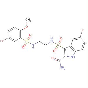 660413-60-5  1H-Indole-2-carboxamide,5-bromo-3-[[[2-[[(5-bromo-2-methoxyphenyl)sulfonyl]amino]ethyl]amino]sulfonyl]-