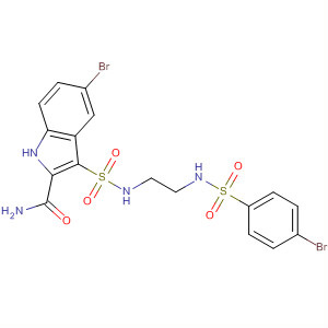 660413-76-3  1H-Indole-2-carboxamide,5-bromo-3-[[[2-[[(4-bromophenyl)sulfonyl]amino]ethyl]amino]sulfonyl]-