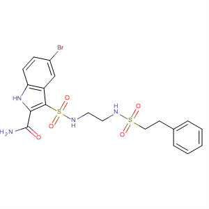 660413-82-1  1H-Indole-2-carboxamide,5-bromo-3-[[[2-[[(2-phenylethyl)sulfonyl]amino]ethyl]amino]sulfonyl]-