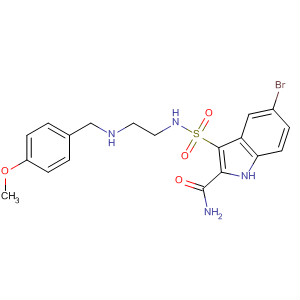 660413-86-5  1H-Indole-2-carboxamide,5-bromo-3-[[[2-[[(4-methoxyphenyl)methyl]amino]ethyl]amino]sulfonyl]-