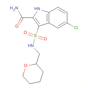 660414-00-6  1H-Indole-2-carboxamide,5-chloro-3-[[[(tetrahydro-2H-pyran-2-yl)methyl]amino]sulfonyl]-