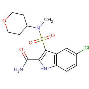 660414-08-4  1H-Indole-2-carboxamide,5-chloro-3-[[methyl(tetrahydro-2H-pyran-4-yl)amino]sulfonyl]-