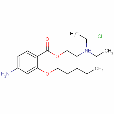 100311-09-9  2-(4-amino-2-pentoxy-benzoyl)oxyethyl-diethyl-azanium chloride