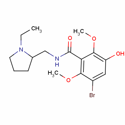 101460-36-0  3-bromo-N-[(1-ethylpyrrolidin-2-yl)methyl]-5-hydroxy-2,6-dimethoxy-ben zamide