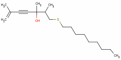 102244-22-4  2,3,6-trimethyl-1-nonylsulfanyl-hept-6-en-4-yn-3-ol